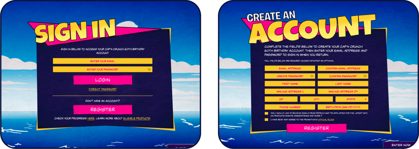 captain crunch birthday signup